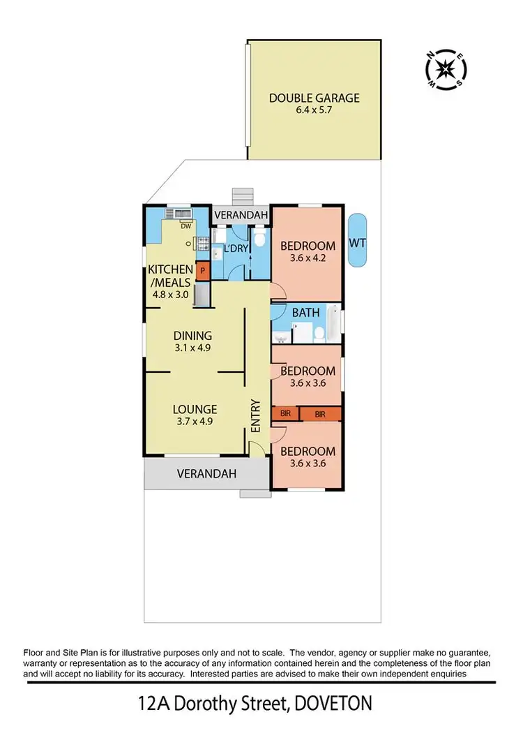 Floorplan of Homely unit listing, 1/12 Dorothy Street, Doveton VIC 3177