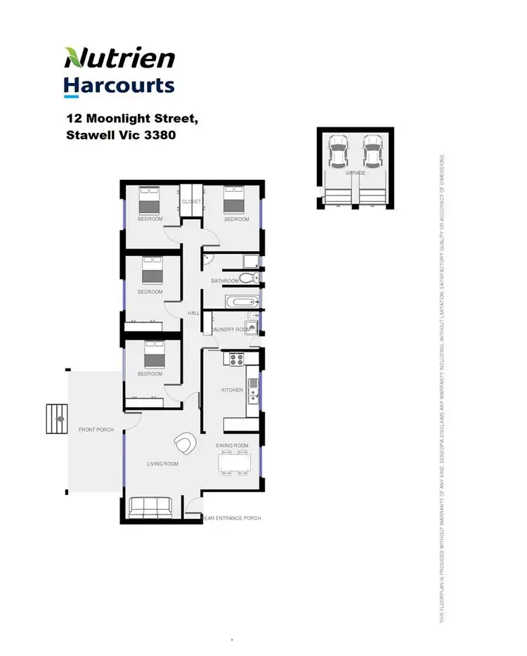 Floorplan of Homely house listing, 12 Moonlight Street, Stawell VIC 3380