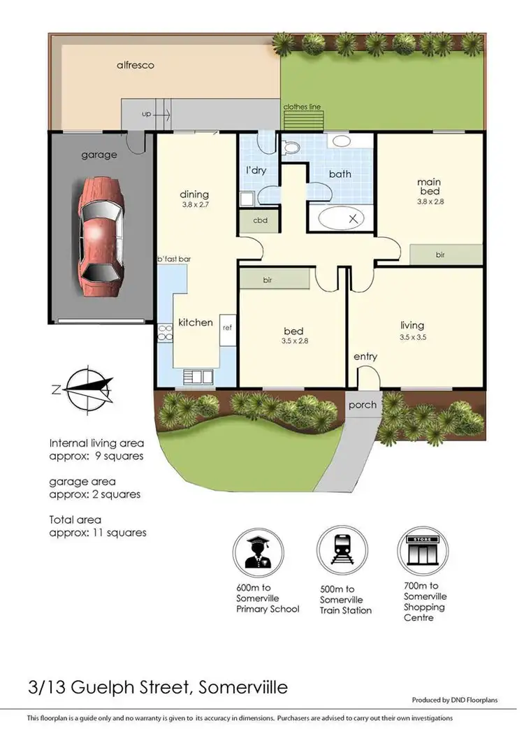Floorplan of Homely unit listing, 3/13 Guelph Street, Somerville VIC 3912