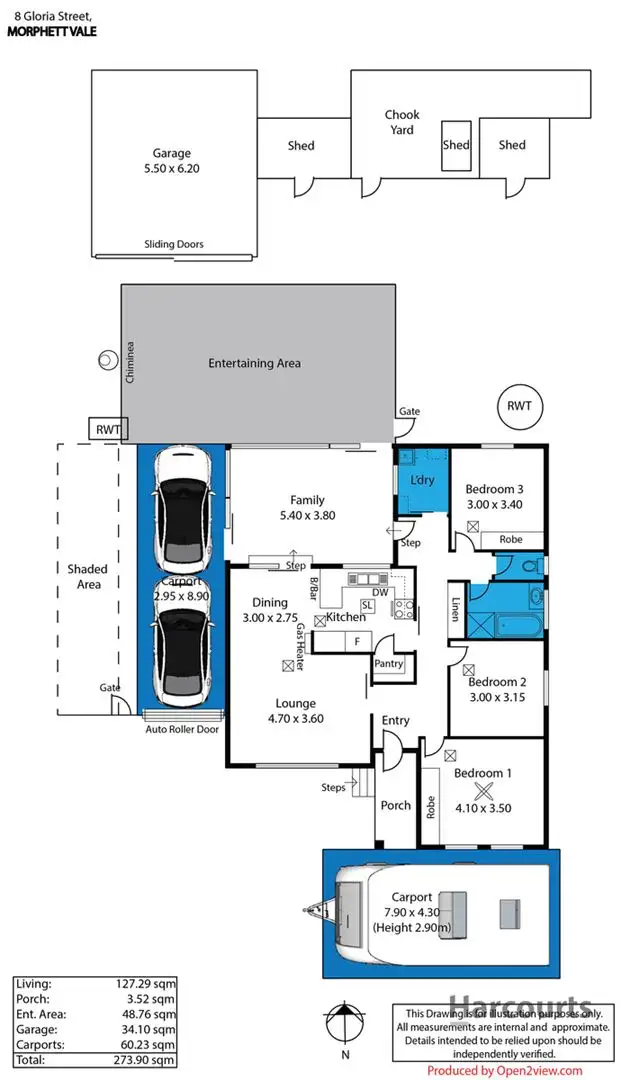Floorplan of Homely house listing, 8 Gloria Street, Morphett Vale SA 5162