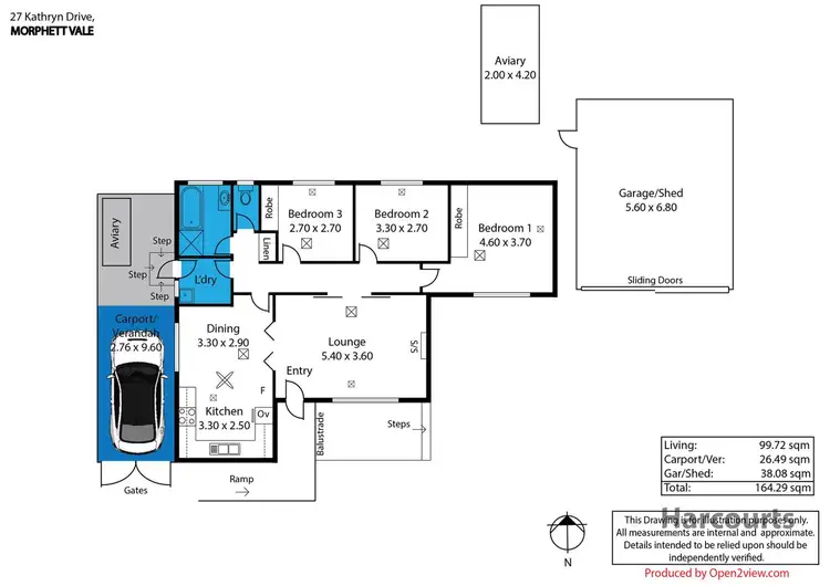 Floorplan of Homely house listing, 27 Kathryn Drive, Morphett Vale SA 5162