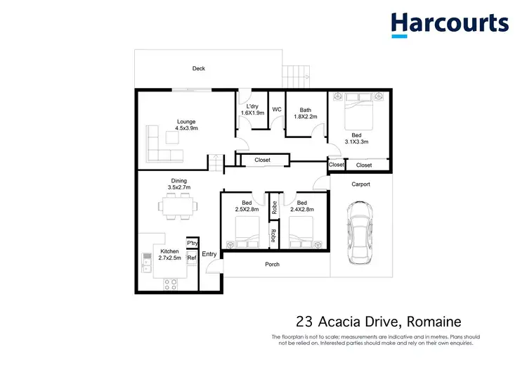 Floorplan of Homely house listing, 23 Acacia Drive, Romaine TAS 7320