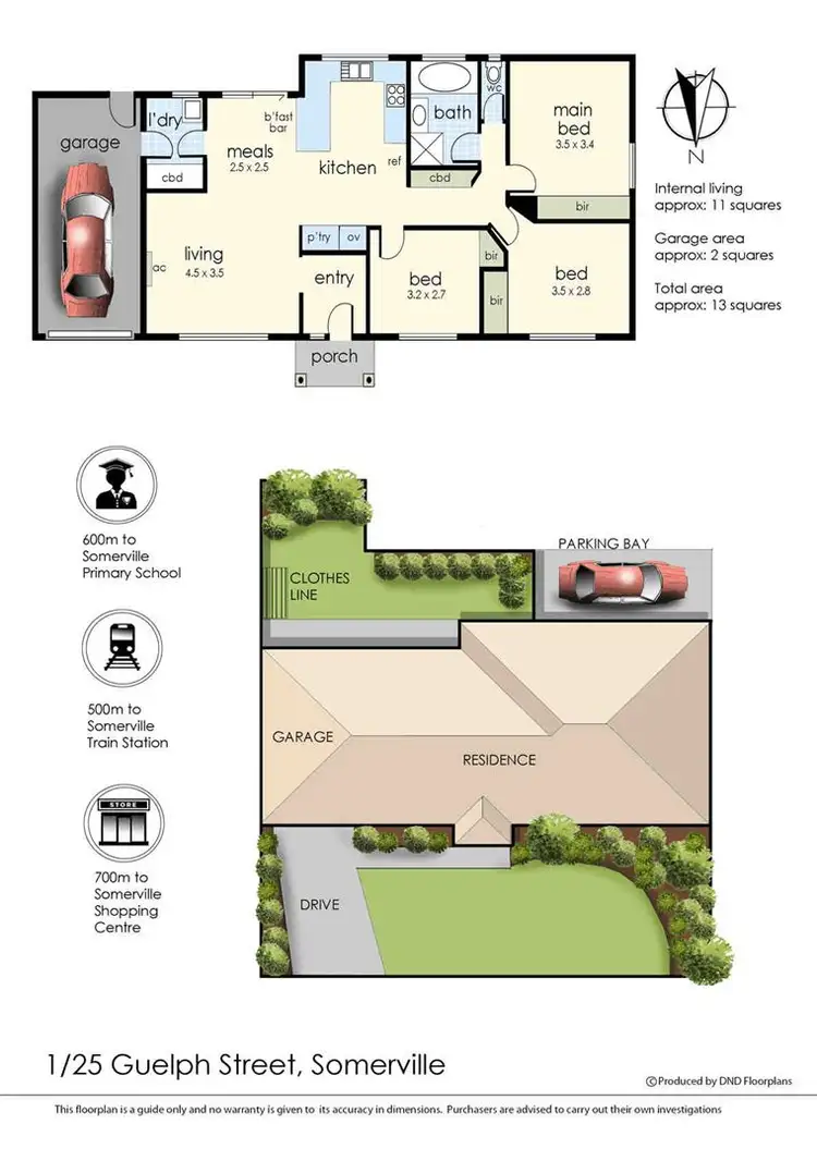 Floorplan of Homely unit listing, 1/25 Guelph Street, Somerville VIC 3912