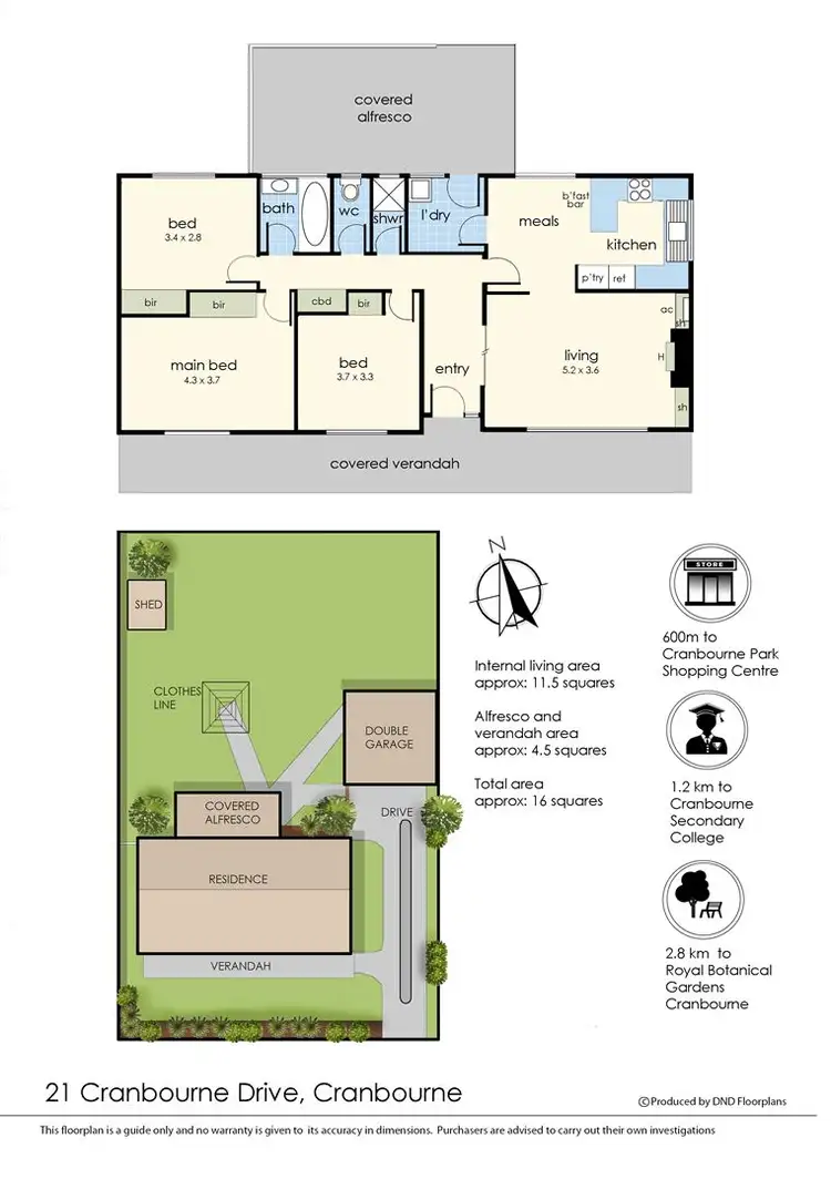 Floorplan of Homely house listing, 21 Cranbourne Drive, Cranbourne VIC 3977