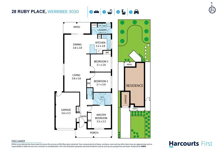 Floorplan of Homely house listing, 28 Ruby Place, Werribee VIC 3030