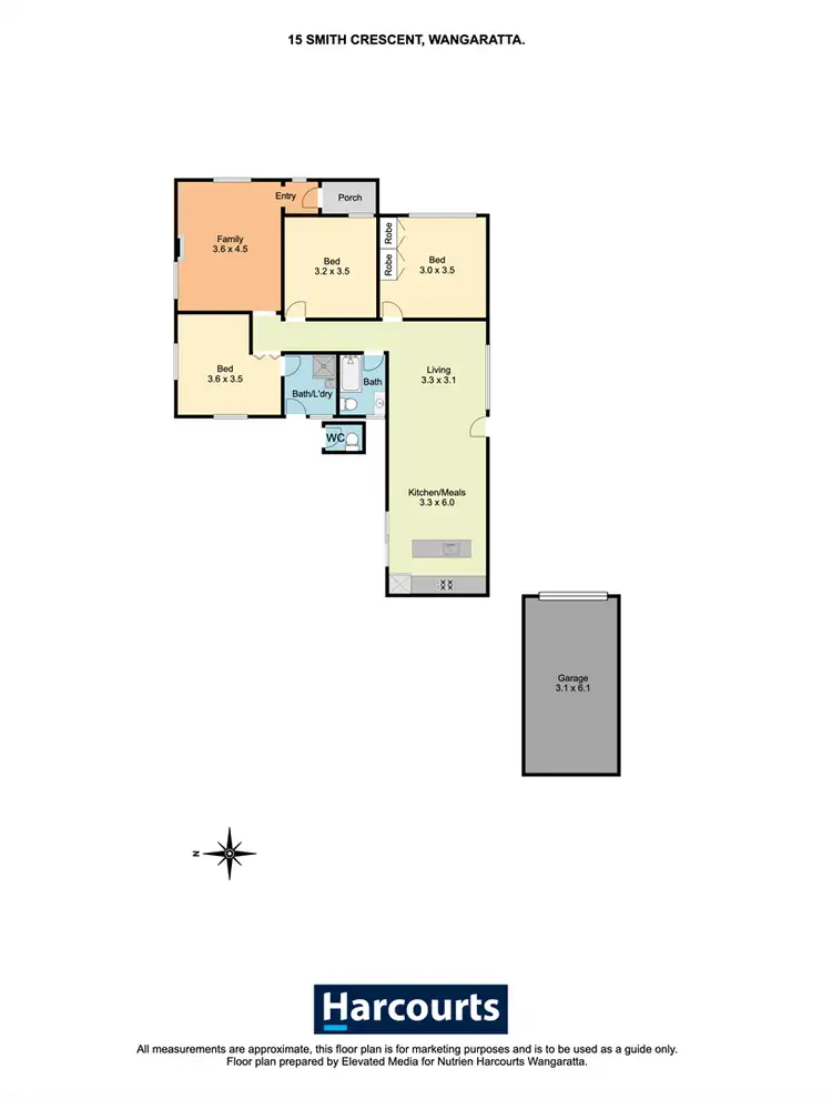 Floorplan of Homely house listing, 15 Smith Crescent, Wangaratta VIC 3677