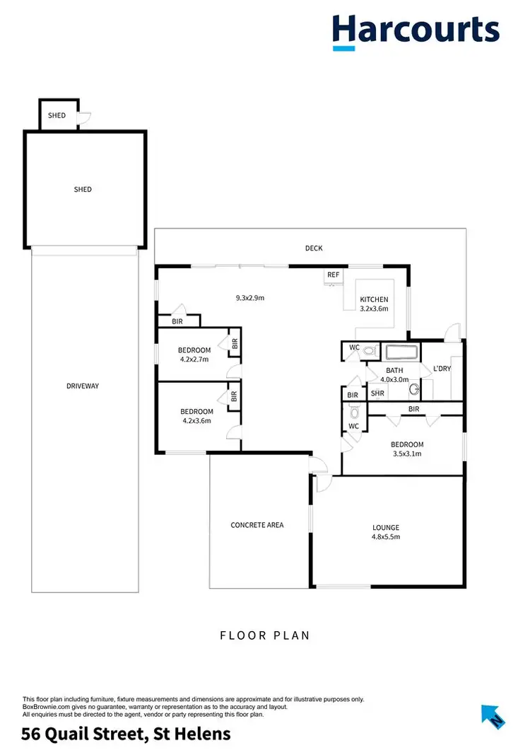 Floorplan of Homely house listing, 56 Quail Street, St Helens TAS 7216