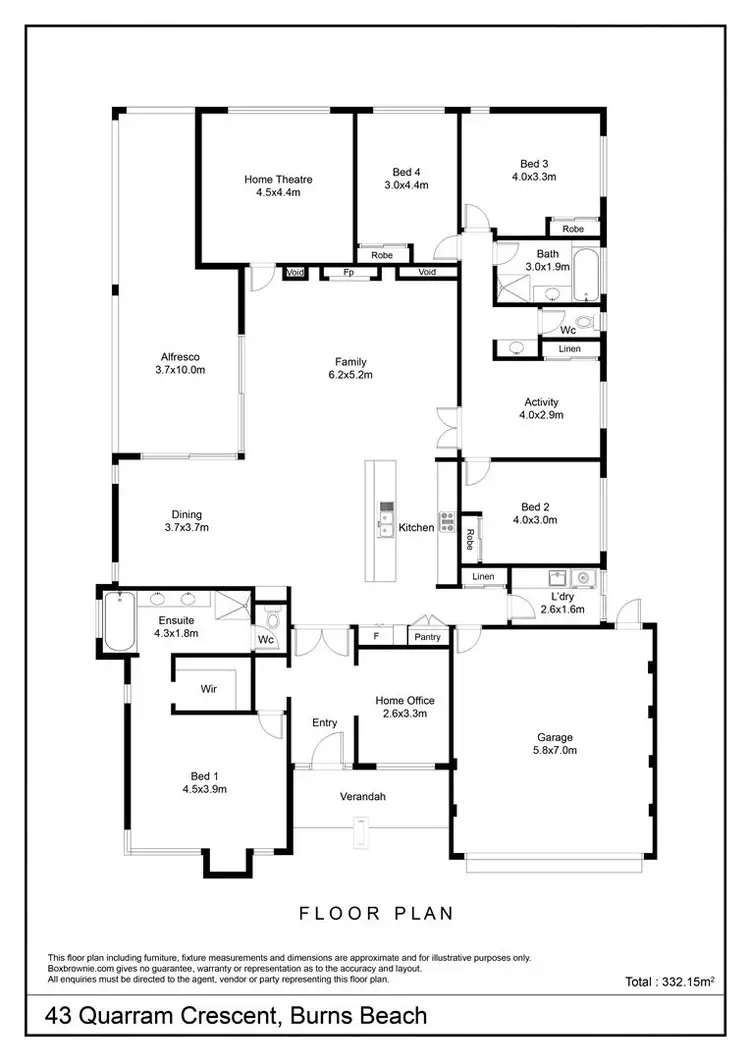 Floorplan of Homely house listing, 43 Quarram Crescent, Burns Beach WA 6028