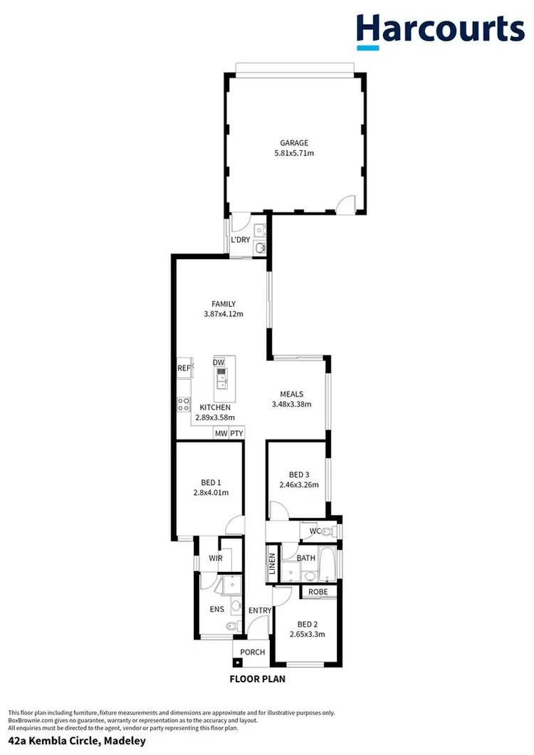 Floorplan of Homely house listing, 42A Kembla Circle, Madeley WA 6065