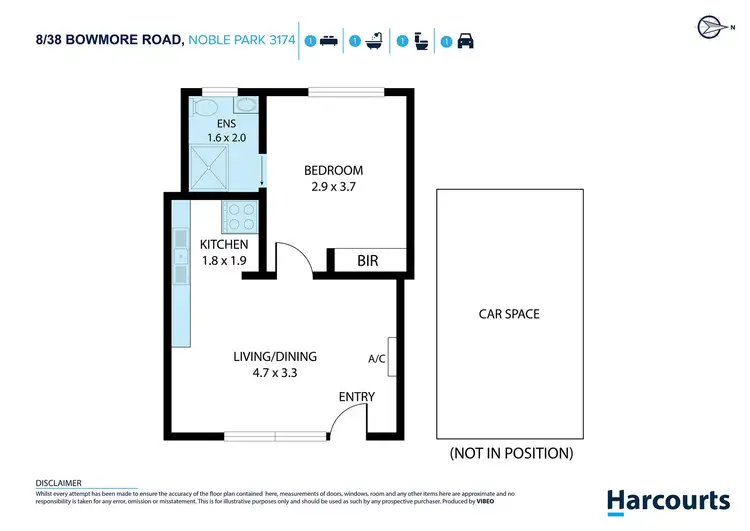 Floorplan of Homely apartment listing, 8/36 Bowmore Road, Noble Park VIC 3174