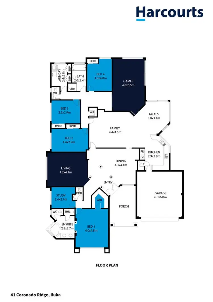 Floorplan of Homely house listing, 41 Coronado Ridge, Iluka WA 6028
