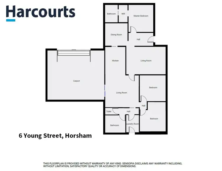 Floorplan of Homely house listing, 6 Young Street, Horsham VIC 3400