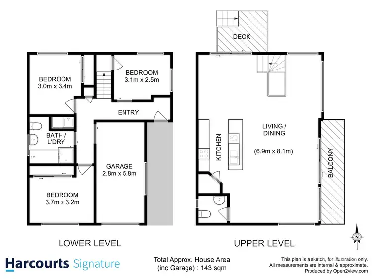 Floorplan of Homely studio listing, 2/6 Coach Road, Chigwell TAS 7011