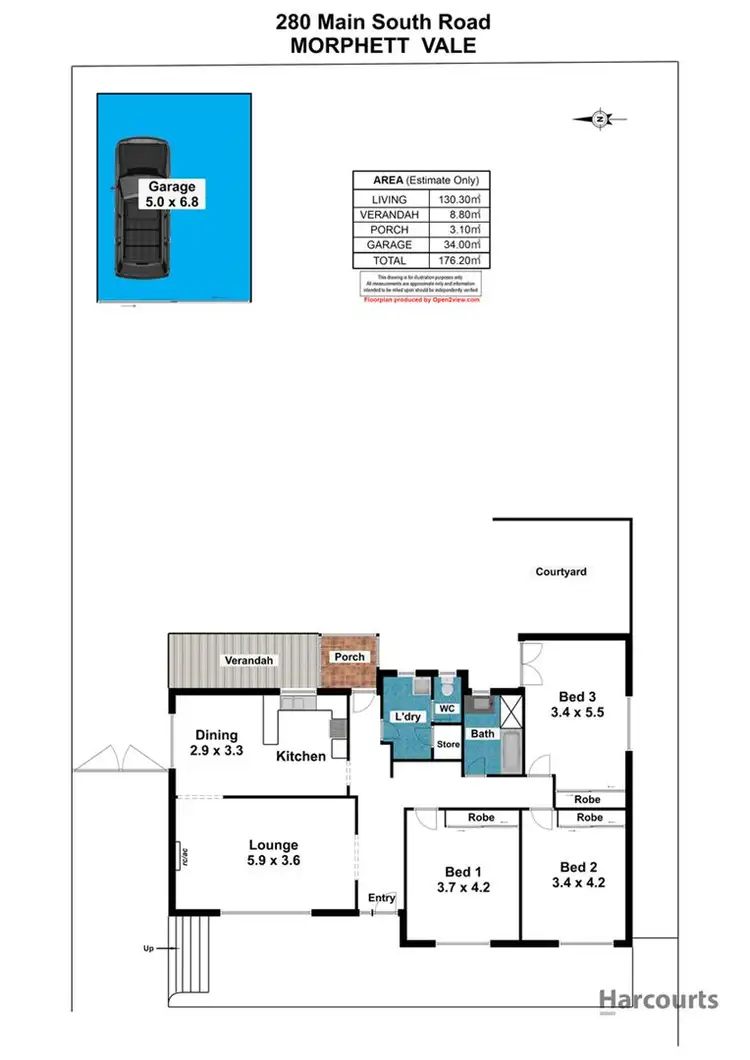 Floorplan of Homely house listing, 280 Main South Road, Morphett Vale SA 5162
