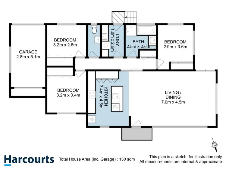 Floorplan of Homely unit listing, 1/21 Ineke Drive, Kingston TAS 7050