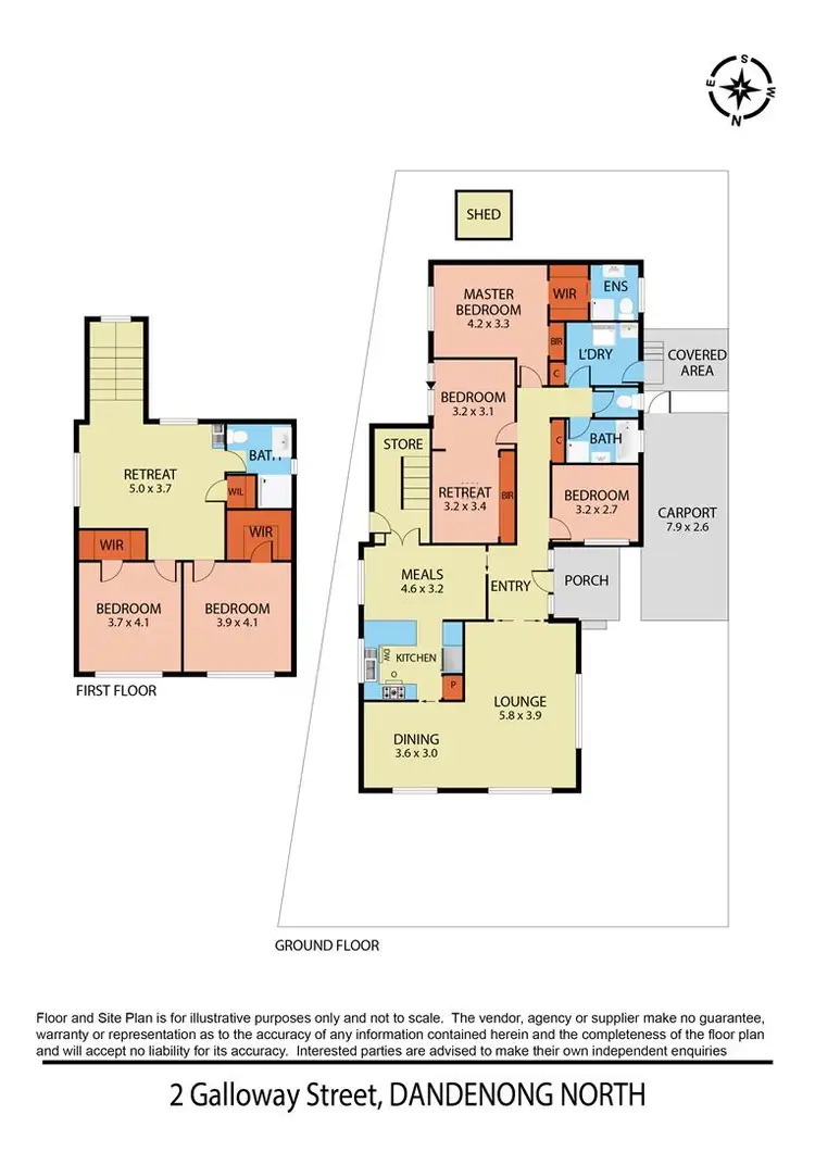 Floorplan of Homely house listing, 2 Galloway Street, Dandenong North VIC 3175