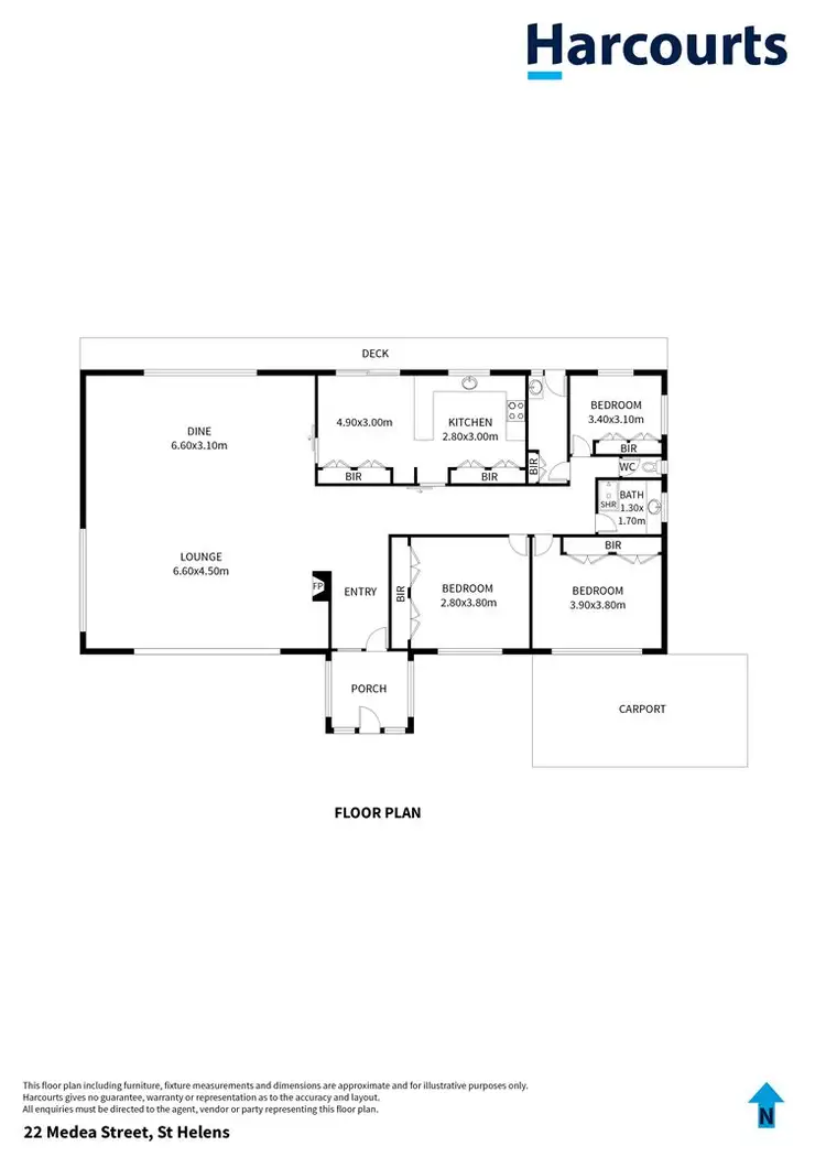 Floorplan of Homely house listing, 22 Medea Street, St Helens TAS 7216