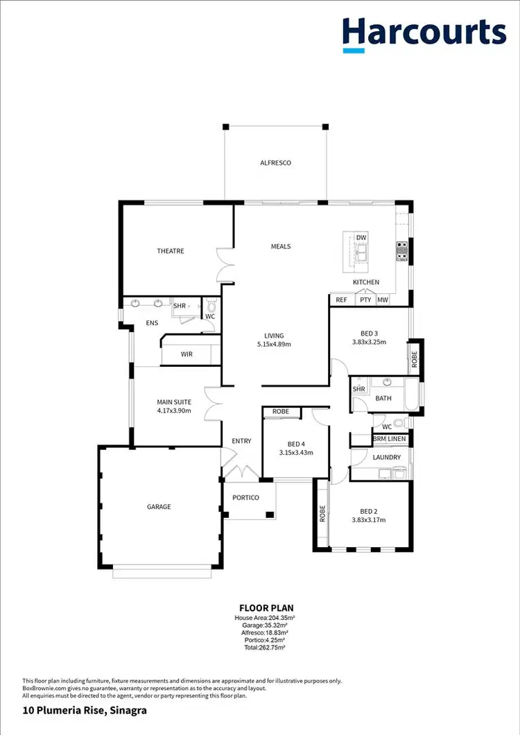 Floorplan of Homely house listing, 10 Plumeria Rise, Sinagra WA 6065