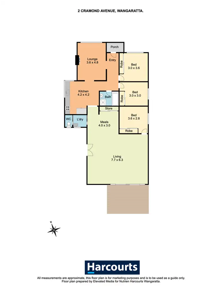 Floorplan of Homely house listing, 2 Cramond Avenue, Wangaratta VIC 3677
