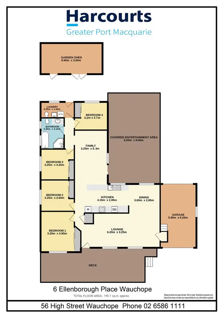 Floorplan of Homely house listing, 6 Ellenborough Place, Wauchope NSW 2446