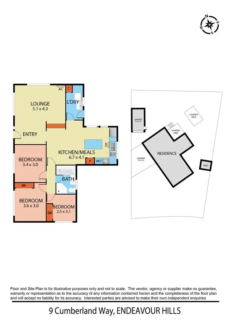 Floorplan of Homely house listing, 9 Cumberland Way, Endeavour Hills VIC 3802