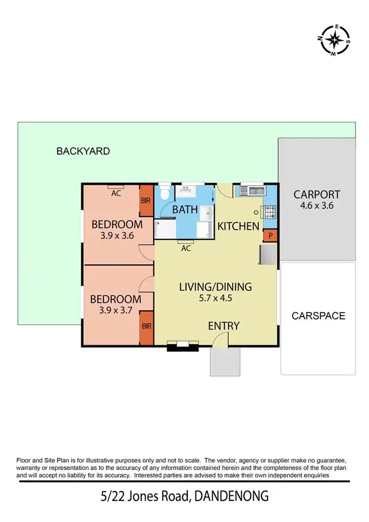 Floorplan of Homely unit listing, 5/22 Jones Road, Dandenong VIC 3175