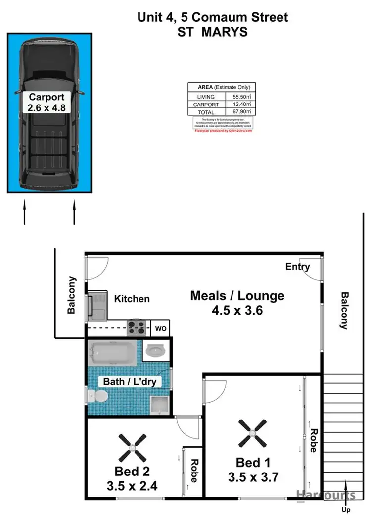 Floorplan of Homely unit listing, 4/5 Comaum Street, St Marys SA 5042