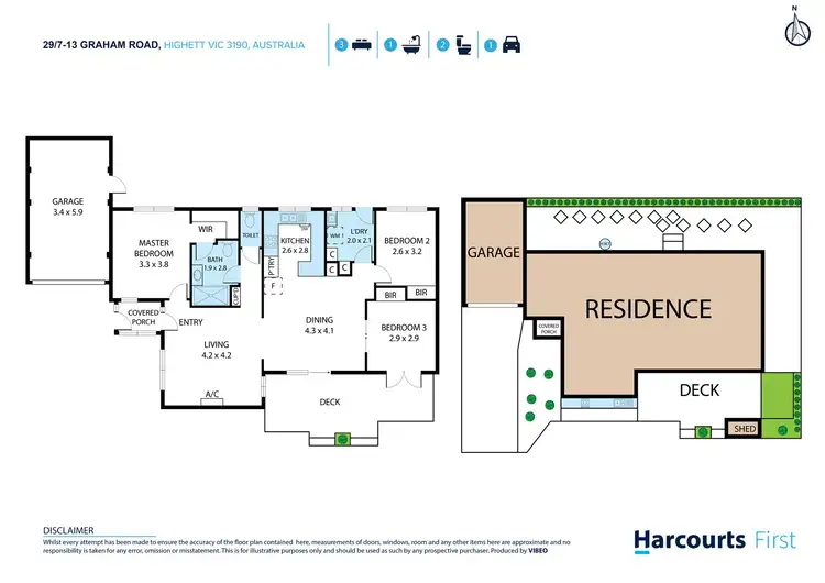 Floorplan of Homely unit listing, 29/7-13 Graham Road, Highett VIC 3190