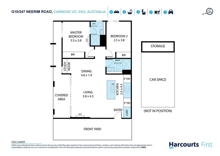 Floorplan of Homely unit listing, G10/247 Neerim Road, Carnegie VIC 3163