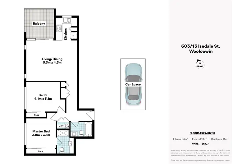 Floorplan of Homely apartment listing, 603/15 Isedale Street, Wooloowin QLD 4030