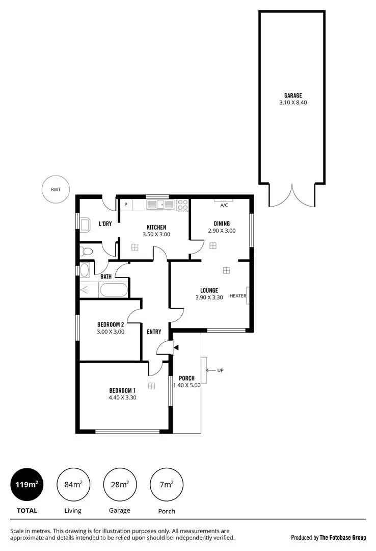 Floorplan of Homely house listing, 46 Wembley Avenue, Hectorville SA 5073