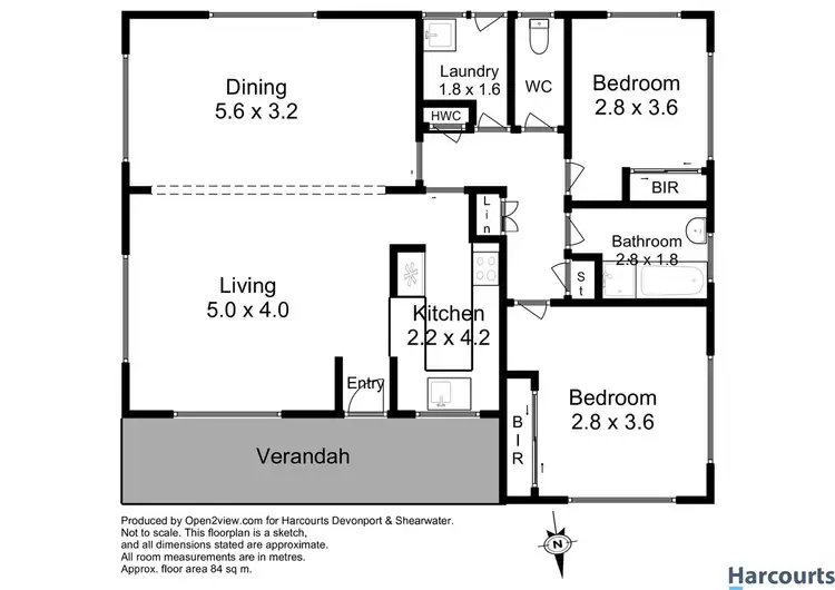 Floorplan of Homely villa listing, 1/53 North Fenton Street, Devonport TAS 7310