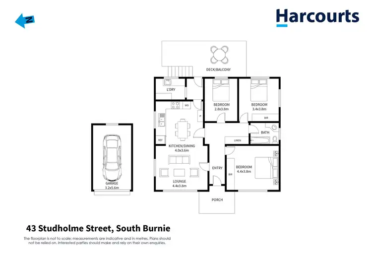 Floorplan of Homely house listing, 43 Studholme Street, South Burnie TAS 7320