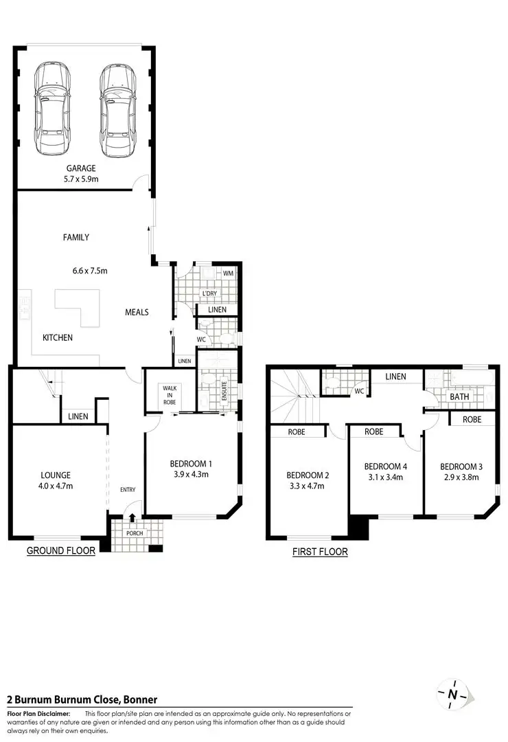 Floorplan of Homely house listing, 2 Burnum Burnum Close, Bonner ACT 2914