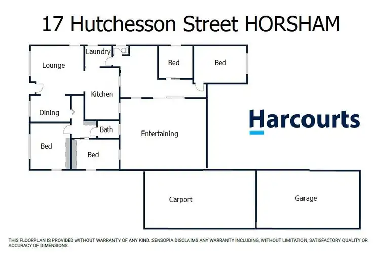 Floorplan of Homely house listing, 17 Hutchesson Street, Horsham VIC 3400
