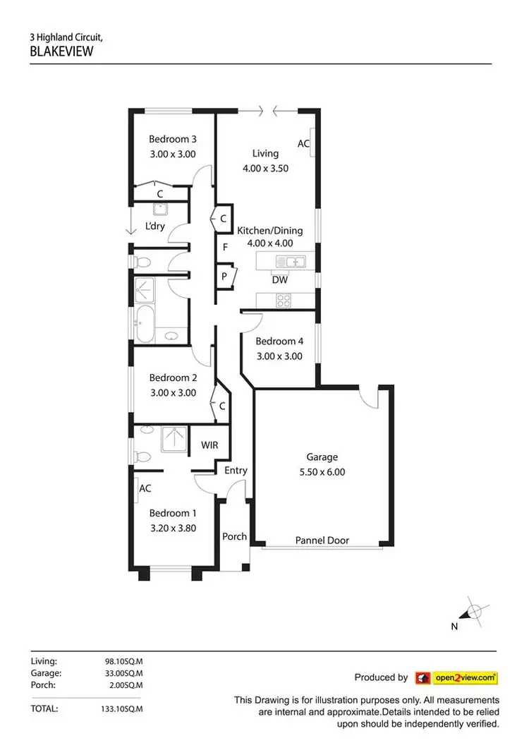 Floorplan of Homely house listing, 3 Highland Circuit, Blakeview SA 5114