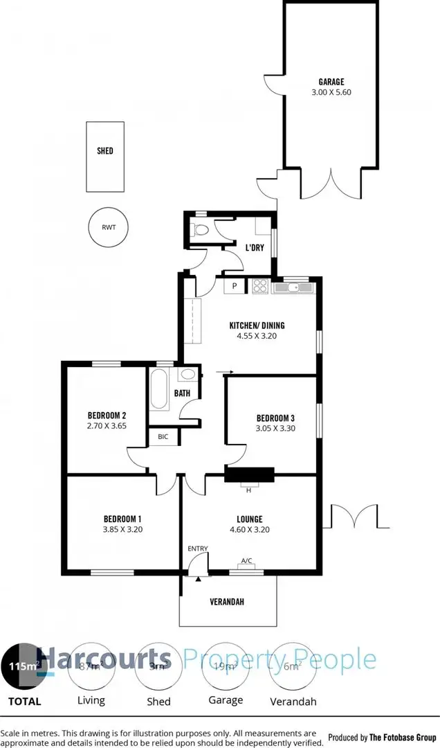 Floorplan of Homely semi-detached listing, 22 Carroll Avenue, Kilburn SA 5084