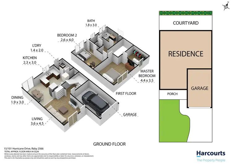 Floorplan of Homely townhouse listing, 15/101 Hurricane Drive, Raby NSW 2566