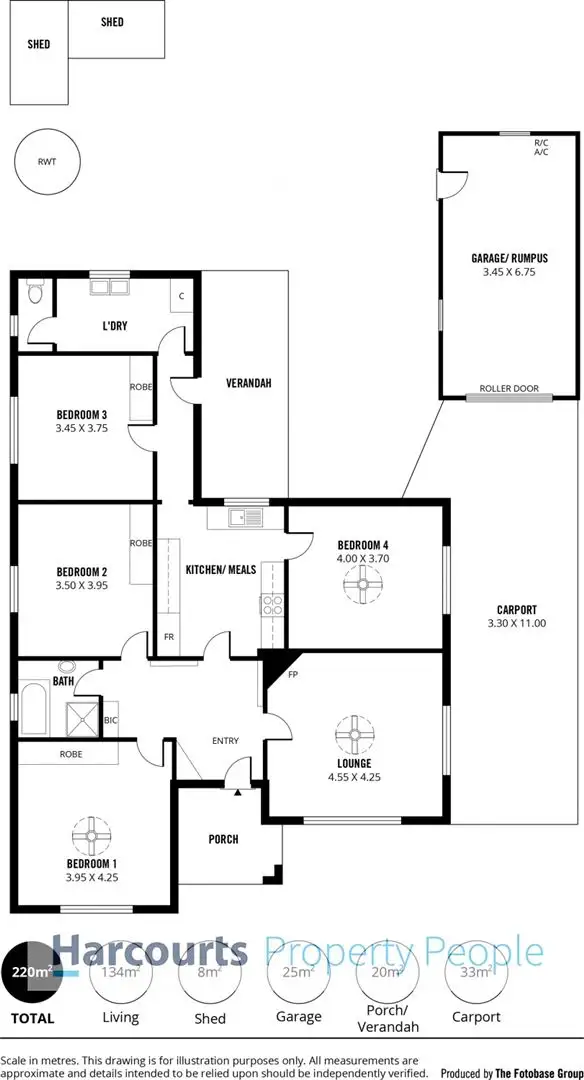 Floorplan of Homely house listing, 5 Harcourt Street, Mansfield Park SA 5012