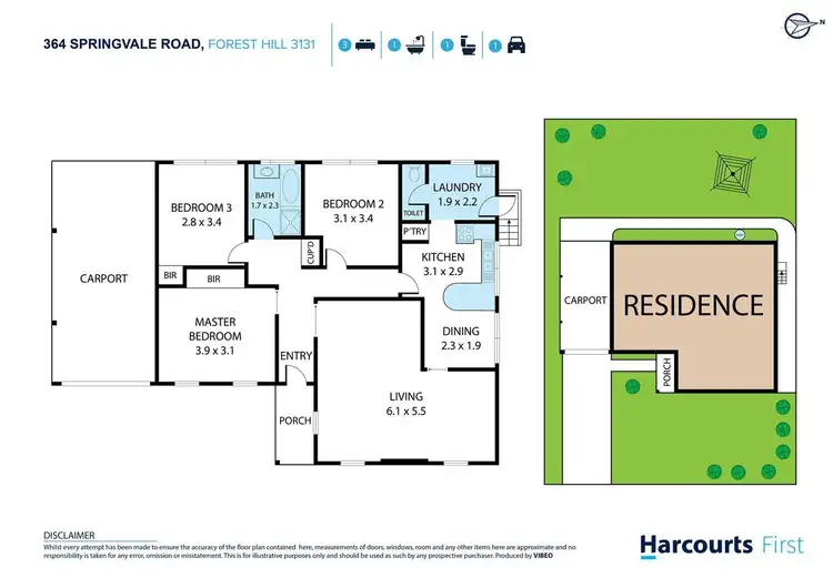 Floorplan of Homely house listing, 364 Springvale Road, Forest Hill VIC 3131