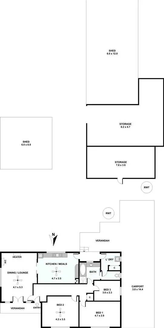 Floorplan of Homely house listing, 3 Moorhouse Tce, Riverton SA 5412