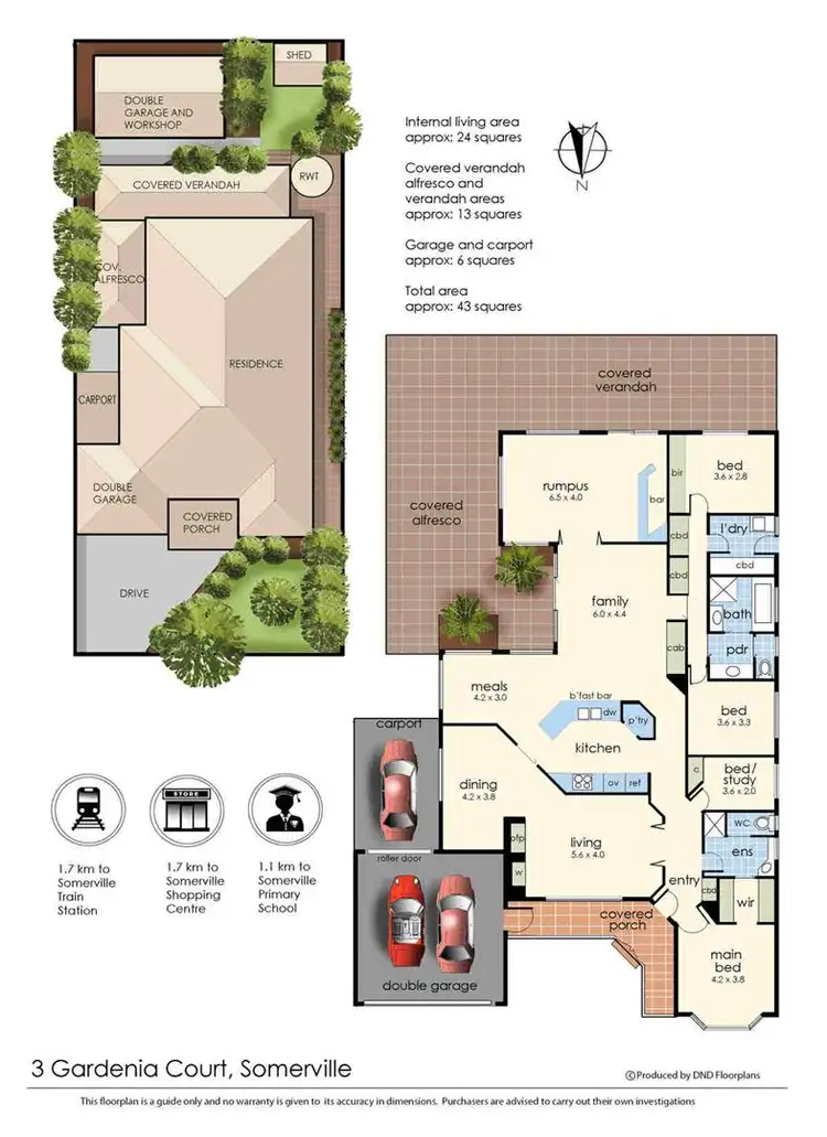 Floorplan of Homely house listing, 3 Gardenia Court, Somerville VIC 3912