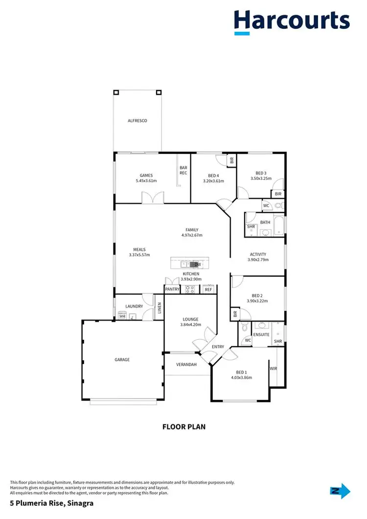 Floorplan of Homely house listing, 5 Plumeria Rise, Sinagra WA 6065