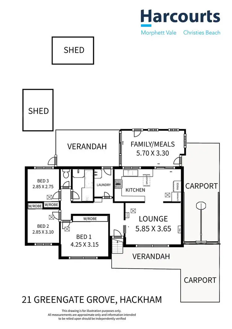 Floorplan of Homely house listing, 21 Greengate Grove, Hackham SA 5163