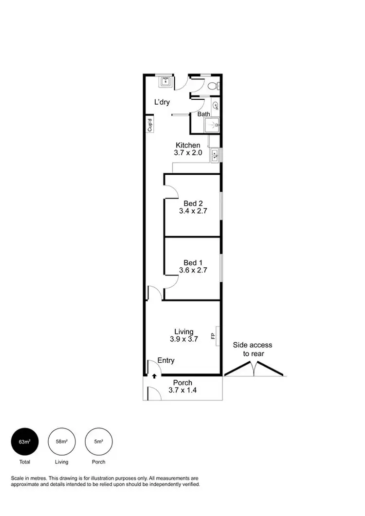 Floorplan of Homely terrace listing, 18 Maxwell Street, Adelaide SA 5000