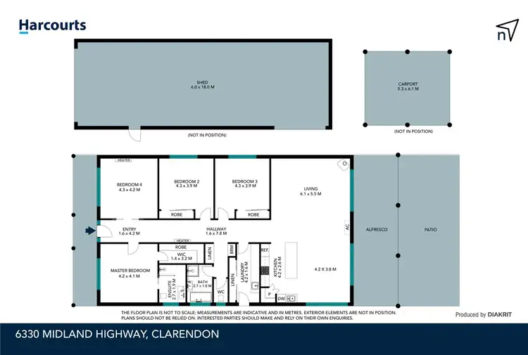 Floorplan of Homely house listing, 6330 Midland Highway, Clarendon VIC 3352