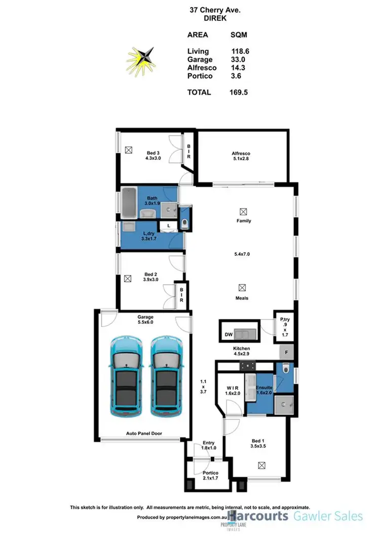 Floorplan of Homely house listing, 37 Cherry Avenue, Direk SA 5110