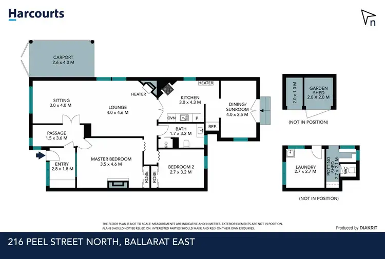Floorplan of Homely house listing, 216 Peel Street North, Ballarat East VIC 3350
