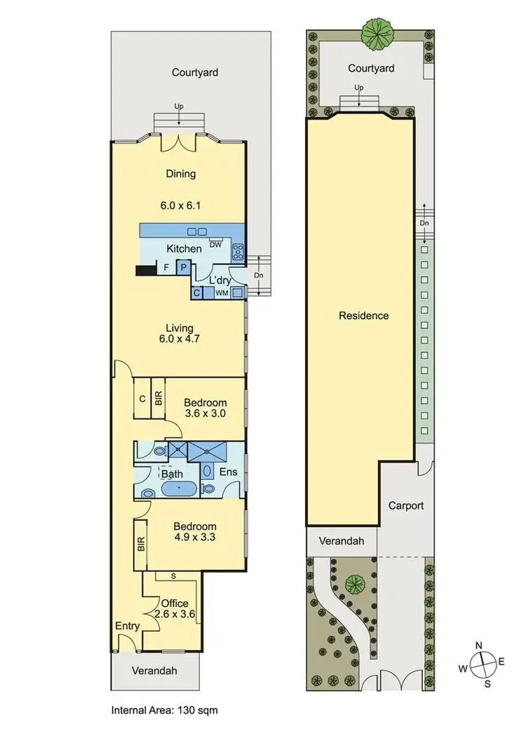 Floorplan of Homely semi-detached listing, 127 B Windsor Crescent, Mont Albert VIC 3127