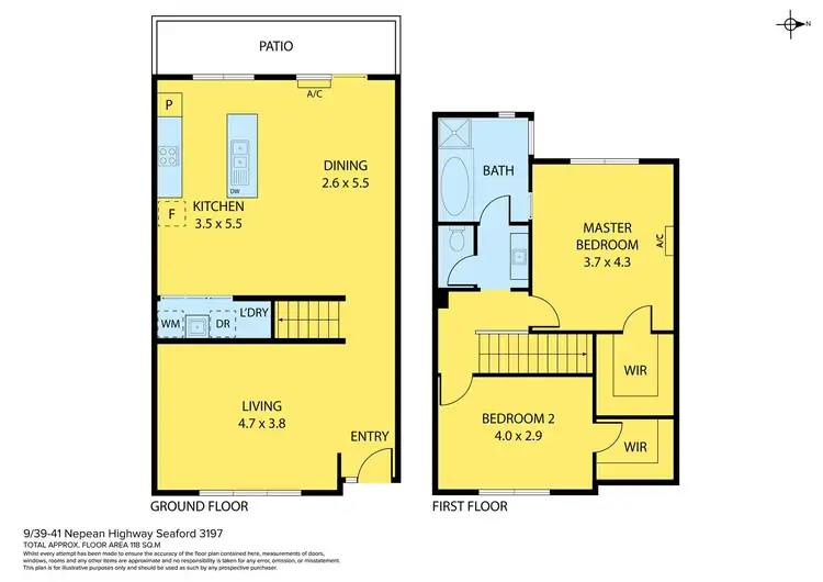 Floorplan of Homely unit listing, 9/39-41 Nepean Highway, Seaford VIC 3198